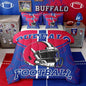 Feelyou Football Comforter Set with Sheets 7 Piece Twin Size Ball Games Bedding Set for Kids Boys Girls Rugby Bed in a Bag City of Footballs Room Decor Rugby Sports Soft Lightweight