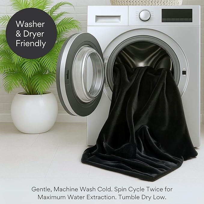 Waterproof Blanket King Size, Black & Gray 82x82"- Water Proof and Stain Resistant Blankets for Couples Bed Intimacy, Fleece Moisture Absorbent, Layered Sheet Protector, Leakproof Protective Top Cover