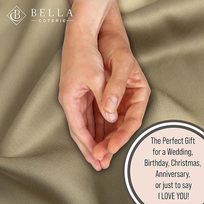 Bella Coterie Luxury Bamboo Viscose Cal King Size Sheet Set | 100% Organically Grown | Ultra Soft | Cooling for Hot Sleepers | 18" Deep Pocket [Olive]