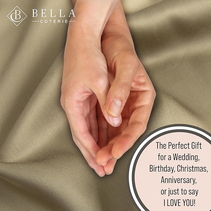 Bella Coterie Luxury Bamboo Viscose Full Size Sheet Set | 100% Organically Grown | Ultra Soft | Cooling for Hot Sleepers | 18" Deep Pocket [Olive]