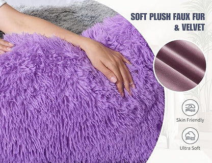 Purple Body Pillow for Day Bed Queen Bed Set 20x54 King Size Lumbar Pillows Hug Pregnancy Purple Sleep Therapy Body Pillow Full Body Pillows for Adults Back Pain Machine Washable