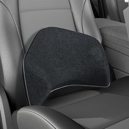 Super Snug Lumbar Support Pillow for Car, 100% Memory Foam Lumbar Pillow with Breathable Removable Cover, Ergonomic Design - Back Pillow Lumbar Support Pillow for Car Seat/Back Pain Relief(Black, 1PC)
