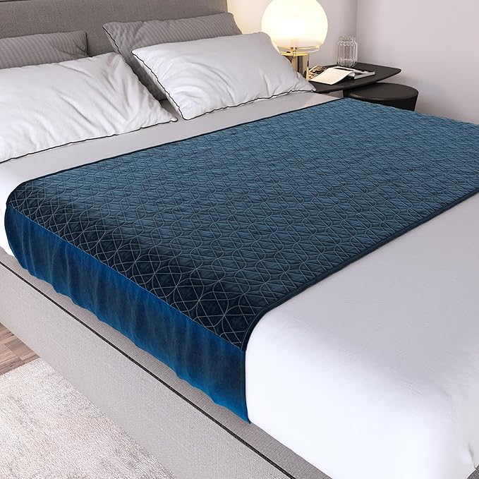 Waterproof Bed Pads – King Size 36x72 Inch (Pack of 2) – Washable Incontinence Pad with 21-inch Tuckable Wings – Kids, Adults, Elderly, and Pets – Reusable for Period Care – Eclipse Navy