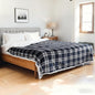 Electric Heated Blanket 50"x60" Throw Size, Flannel, Machine Washable 4 Heat Settings & 10 Hours Auto Off - Geometry Lattice