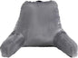 VEVOR Reading Pillow, Large Size Back Pillow for Bed Sitting Up with 3 Pockets, Sitting Pillow for Bed with Shredded Memory Foam, Bed Chair Pillow for Watching TV, Reading, Gaming, Resting, Grey