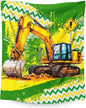 Blanket for Boys, Excavator Throw Blanket Gifts for Kids Teens, 50"x60" Cool Flannel Construction Blankets Gift for Son Cars Lovers Lightweight Throws for Couch Sofa Bed Decor
