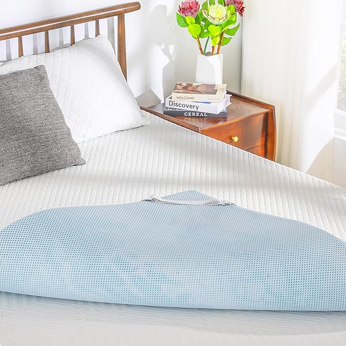 EGO Gel Memory Foam Mattress Topper, 4 Inch Full with Removable Breathable Soft Cover, Cooling Bed Topper for Comfort Body Support & Pressure Relief, CertiPUR-US Certified