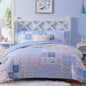 Queen Comforter Set for Girls, Cute Blue Bow Bedding 7 Pieces Kids Bed Set, All Season Bed in a Bag with Sheets, Pillowcases & Shams