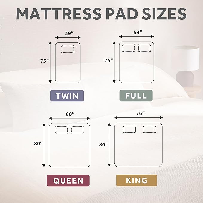 Sunbeam Electric Restful Quilted Heated Mattress Pad King 80" x 76" 12 Heat Settings 12-Hour Auto Shut-Off Extra-Cozy Fabric Deep Pocket Fit Machine Washable