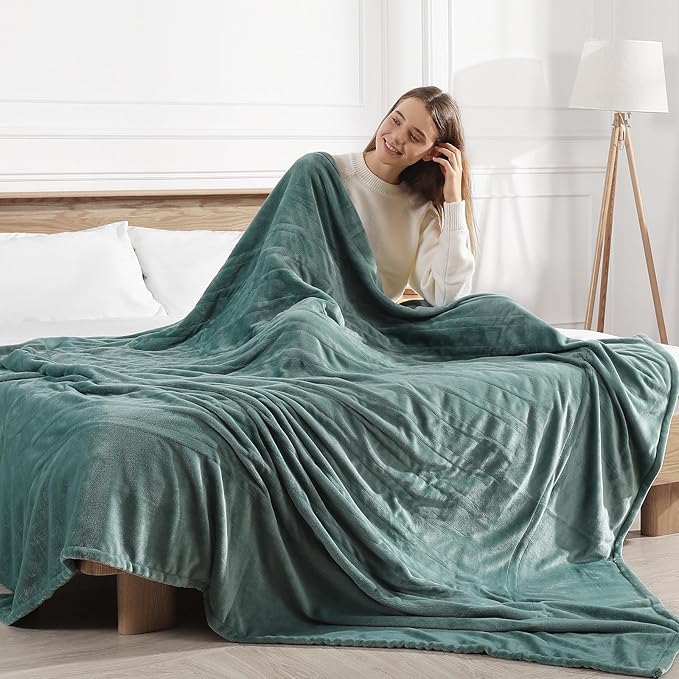 Heated Blankets King Electric Blanket 100''X90'', Ultra Soft Silky Flannel and Fluffy Sherpa Heating Blanket with 5 Heat Levels & 10 Hrs Timer, ETL Certified & Overheat Protection, Gifts for Grandma