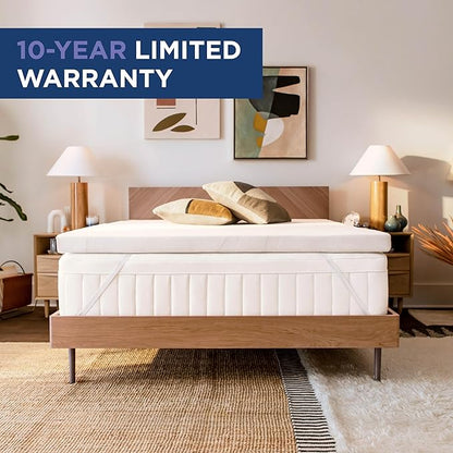 TEMPUR-Adapt 3" Memory Foam Mattress Topper, Twin, White