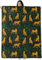 Cheetah Jungle Blanket Gifts for Boys Girls Kids, Safari Wild Animal Warm Soft Flannel Throw Blankets for Travel, Sofa, Living Room, Bedroom Decor, 50x60 in