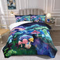 Mushrooms Comforter Set for Room Mushrooms Comforter Set for Bedroom, Twin Size