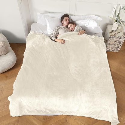 Electric Blanket King Size, Super Soft Cozy Upgraded Flannel Heated Blanket Dual Control with 5 Heating Levels & 10 Hours Auto Off, Fast Heating Blanket & Overheat Protection, 100" x 90", White