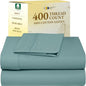 California Design Den Twin Sheets Set - Soft 400 Thread Count Sateen, Natural 100% Cotton Sheets with Deep Pockets, and Durable Bedding Set - Teal