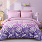 Menghomeus Girls Comforter Set Queen Size 7 Pieces Bed in A Bag Ombre Purple Pink Bedding Set Dandelion Butterfly Print Kids Bedding Collections