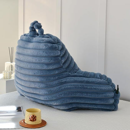 Yaoshuho Large Reading Pillow for Adults, Back Support Pillow for Sitting Up in Bed with Arms, Couch for Lounging Bedrest, Dusty Blue