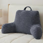 NOONTIDE Reading Pillow with Top Handle,Uniquely Designed Soft Fabric, Ergonomic Back Support for Bed,Cover Washable Sit up Pillow,Watching TV/Gaming/Relaxing(Grey)