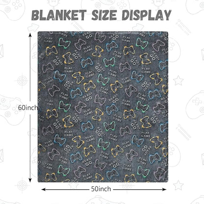 Gamer Game Controller Gifts Toys for Boys,Glow in The Dark Gaming Blanket,Christmas Birthday Presents Decor for Kids Age 3-14 Year Old Son Teen Child Toddler Soft Luminous Kid Blanket 50"x60"