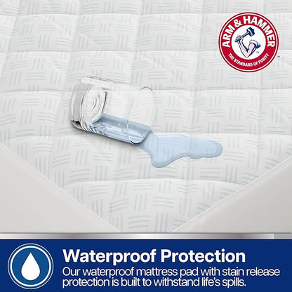 Arm & Hammer Cooling Comfort Mattress Pad, Waterproof, Queen