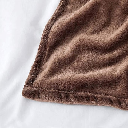 IR Imperial Rooms Fleece Blankets Queen Size 90x90 Inches- 8 Pack - Super Soft Fluffy Throw Blanket for Sofa and Bed - Warm and Cozy Lightweight 400 GSM Microfiber Bed Throws Blankets (Queen, Coffee)