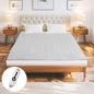 Electric Mattress Pad Twin Size 39"x75" with 10 Hours Auto Off 4 Heat Setting Simple Controller Fit Up to 15 Inch Deep Pocket, Machine Washable - Light Gray