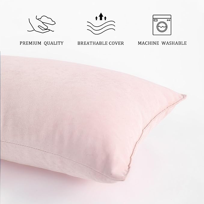BEDSUM 2 Pack Tiny Pillows, 11"x7" Microfiber Mini Pillow for Travel, Dogs, Cats, Soft and Machine Washable Small Pillows for Neck, Wrist, and Knee Comfort, Pink