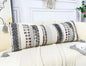 Chenille and Cotton Long Pillow for Bed, Striped Textured Boho Lumbar Throw Pillow Cover 16x36, Neutral Accent Decorative Extra Long Body Pillow Case for Couch, Sofa, Bedroom, Brown-Grey
