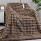 Heated Blanket Electric King- 100"x90" Soft Thick Bubble Electric Blanket for Sofa with 5 Heat Levels & 10 Hours Auto-Off Overheat Protection, Warm Cozy Gifts, Beige