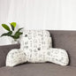 Bohemian Printed Reading Pillow with Support Arms Soft Bed Rest Pillows Back Support Cushion for Kids Reading Watching TV Sitting Up in Bed (20"×15"×8",White)