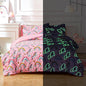Glow in The Dark Kids Comforter Set， 4 Pieces Pink Unicorn Bedding Set Full Size for Boys Girls Teen, 1 Comforter, 1 Pillowcase, 2 Pillow Shams