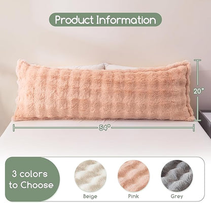 HIGOGOGO Memory Foam Body Pillow, Extra-Long Bed Pillow for Adults, Thickened Full Body Pillow with Removable Pillow Cover(20x54 Inch)