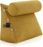Bed Wedge Reading Pillow, Adjustable Reading Throw Cushion Triangular Pillow Wedge Couch Pillow for Lumbar Neck Back Support Pillow with Removable Linen Cover