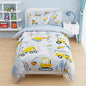 SANDJEST Construction Duvet Cover Sets Twin Size for Kids Boys, Include 1 Polyester Comforter Cover 68x86 Inches and 1 Pillowcase 20x26 Inches, Comforter Not Included, Gift for Christmas Birthday