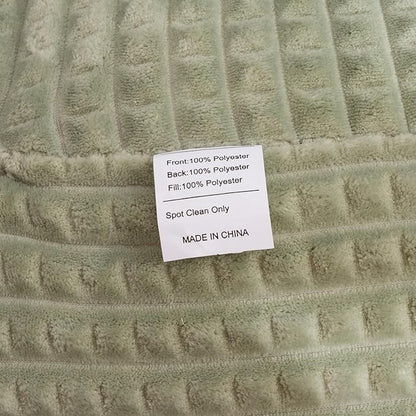 A Nice Night Reading Pillow Bed Wedge Large Adult Children Backrest with Arms Back Support for Sitting Up in Bed/Couch for Lounging Bedrest,Waffle Stereoscopic Design,LightGreen