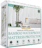King Size 78x80” Premium Bamboo Waterproof Mattress Protector, 100% Viscose from Bamboo, Hypoallergenic, Cooling Mattress Pad Cover, Soft & Breathable Fitted Sheet Style up to 18" Deep - Rest Line