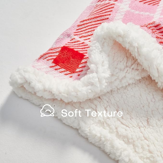 Electric Heated Blanket Full Size 72"x84" Microplush & Sherpa Fabric, Machine Washable 4 Heat Settings & 10 Hours Auto Off - Pink