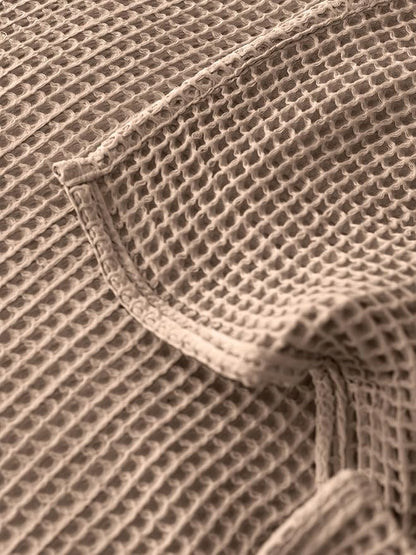 Premium Waffle Blanket Queen Size Brown - Premium Quality, 100% Turkish Cotton, Light and Airy Waffle Weave All-Season Quilt - Lux Decorative Bedspread (Brown, Queen 91" x 95" Inch)