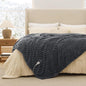Bedsure Electric Blanket Full Size - Thick Striped Flannel Heated Blanket with 6 Heat Settings, Heating with 10 Time Settings, 8-Hour Timer Auto Shut Off, Gift for Grandma (72x84 inches, Grey)