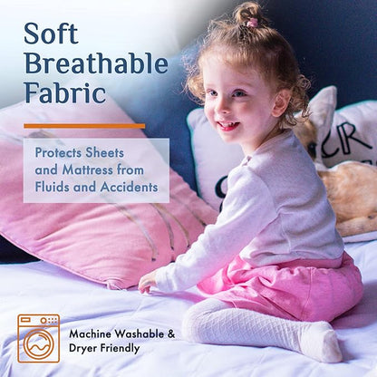 Washable Incontinence Bed Pad 36x72 – Soft, Absorbent & Waterproof Mattress Protector with Tuck-in Sides – Large King Size Reusable Pads for Kids, Adults, Seniors & Pets