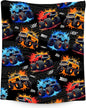 Boys Blanket - Truck Blankets for Kids Adults - Plush Cozy Flannel Large Throws - Car-Themed Decor for Couch Bedroom (60"x80")