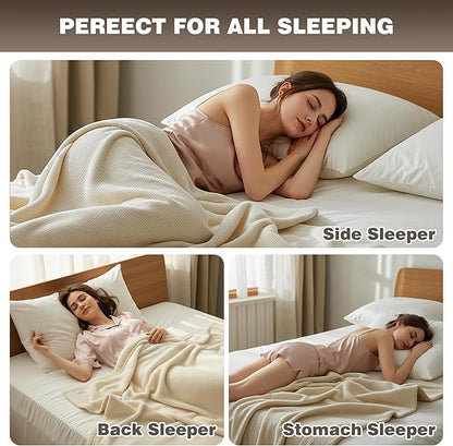 Feather Down Pillows King Size Set of 2 Pack, Luxury Hotel Quality Bed Pillow, Soft Medium Firm Feathers Pillow For Sleeping , Down Surrounded Gusseted Pillows for Side Back Stomach Sleepers 20x36 In