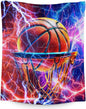 Boys Blanket Gifts Basketball Blankets for Toddler, Kids - 40" x 50" Warm Lightweight Flannel Sport Throws Stuff for Couch, Office & Travel