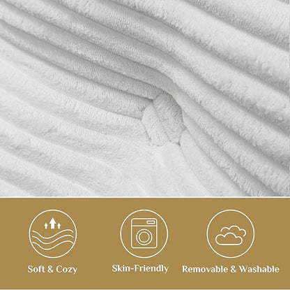 Headboard Wedge Pillow, Large Triangular Reading Pillow for Bed, Backrest Support Bolster for Sitting Up, Long Bed Rest Pillow with Removable Cover