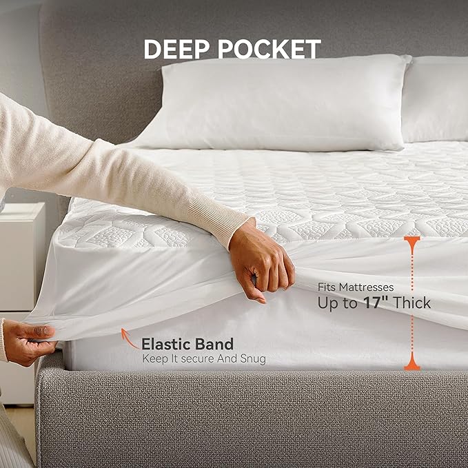 Queen Size Heated Mattress Pad – Dual Control Electric Mattresses Warmer, Machine Washable, Auto Shut-Off, Adjustable Heat for Couples & All Night Comfort