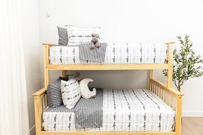 Beddy's Great White Shark Theme Boys Durable Zipper Bedding for Kids, Bed in a Bag for Kids, White & Gray Sheets & Comforter, Includes Pillowcase & Pillow Sham, Easy to Make & Wash