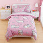 Cat Duvet Cover Sets Twin Size for Kids Girls, Include 1 Polyester Comforter Cover 68x86 Inches and 1 Pillowcase 20x26 Inches, Comforter Not Included, Gift for Christmas Birthday
