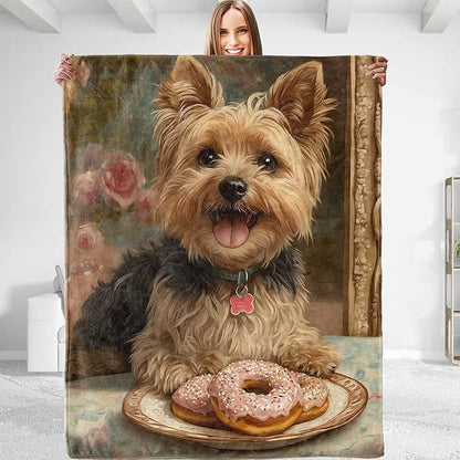 Yorkshire Terrier Blanket - Plush, Soft, Comfy, Lightweight, Warm, Fuzzy, Cozy Flannel Throw Blanket Perfect for Couch, Travel, Bed, Office, Outdoor - 50in×60in(color45)