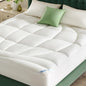 King Mattress Topper, Extra Thick Tencel™ Blend Pillow Top Mattress Pad, Soft and Breathable Mattress Cover for Back Pain Relief, Deep Pocket Design Fits 6–18 Inches Mattresses(White)