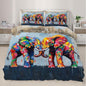 Elephant Duvet Cover Full Size, Fun Colorful Elephant Bedding Set 3 Piece Bedroom Decor Wildlife Graffiti Art Comforter Cover with Zipper Ties & 2 Pillowcases
